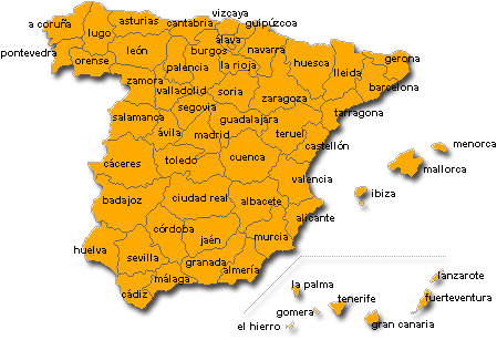 mapa provincias espa&ntilde;olas